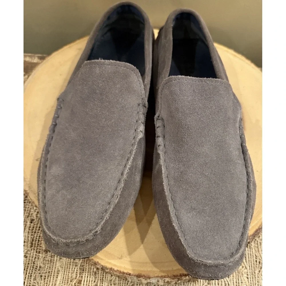 Cole Haan‎ Shoes Grand OS Loafer Driving Moccasins Natural Suede Sz 11.5 M Grey